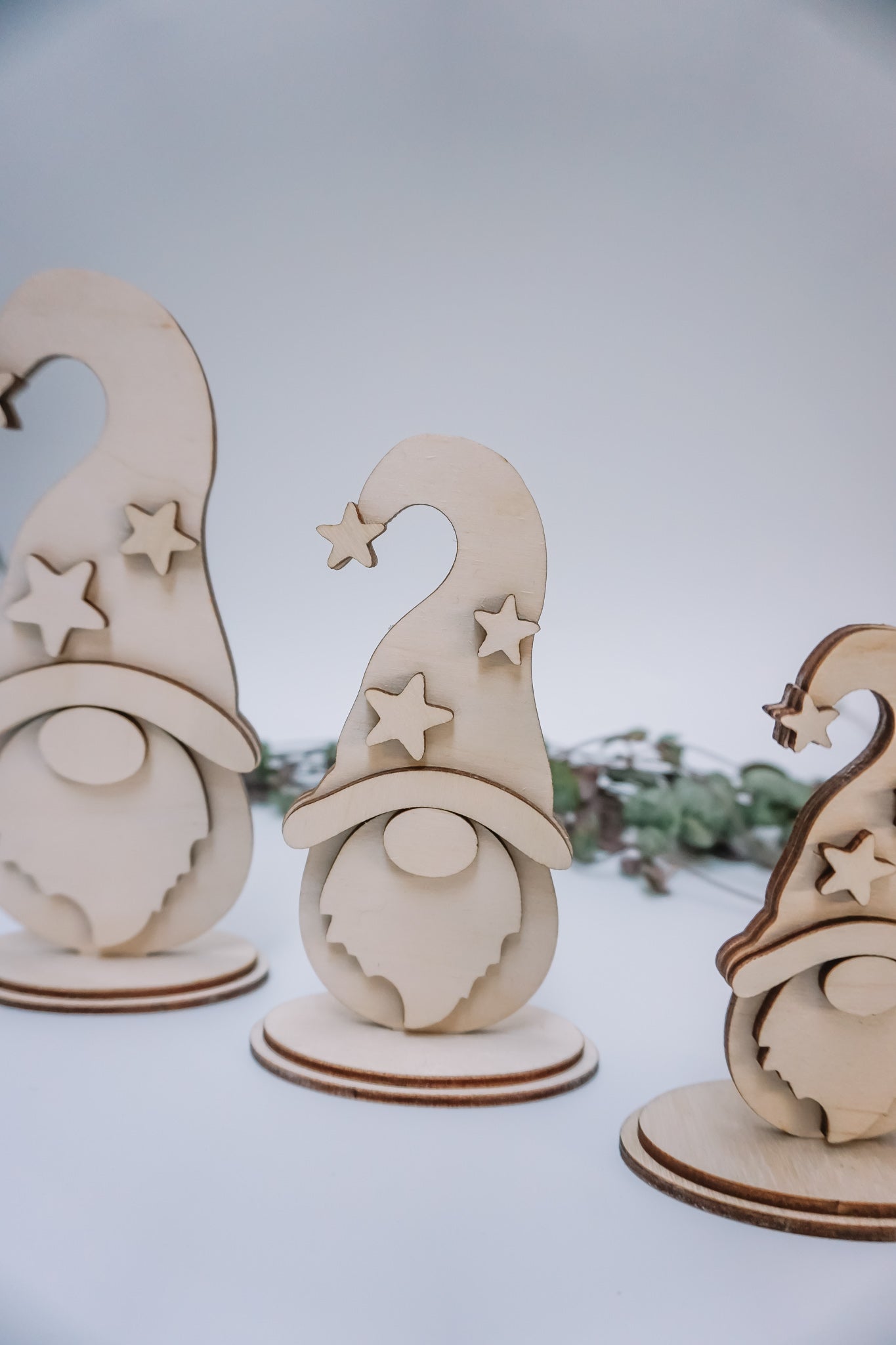 Houten gnome familie