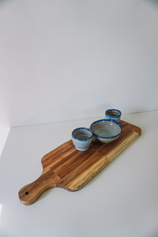 Gegraveerde houten tapasplank