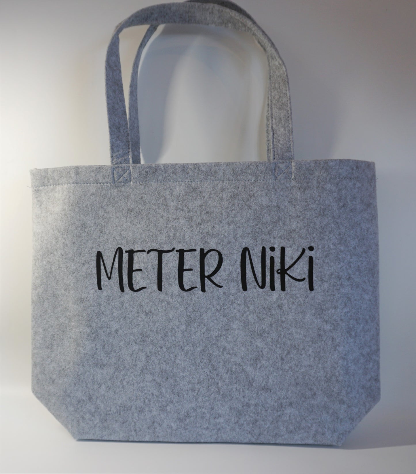 Vilten Shopper bedrukt met eigen tekst