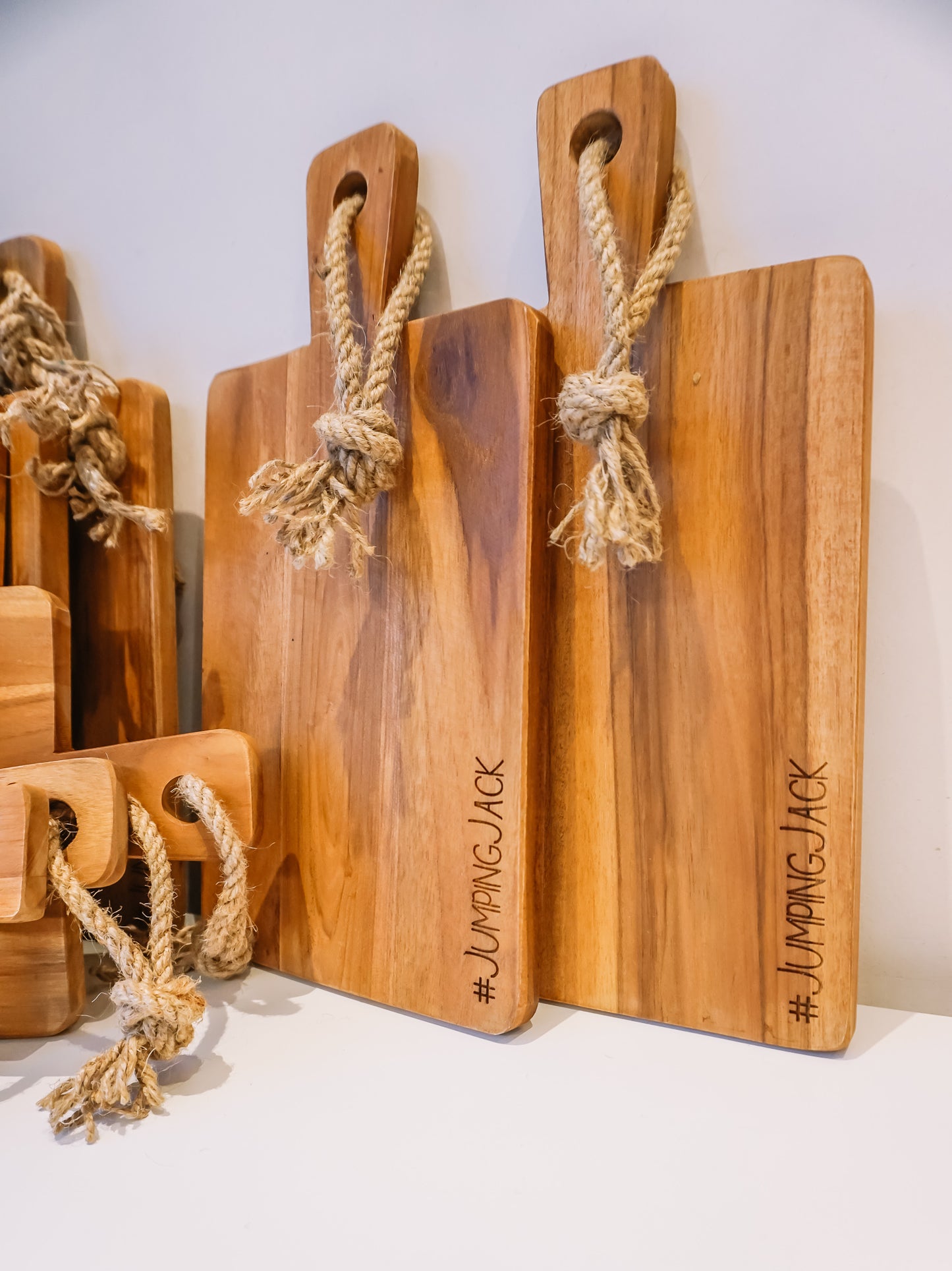 Gegraveerde tapasplank teak hout
