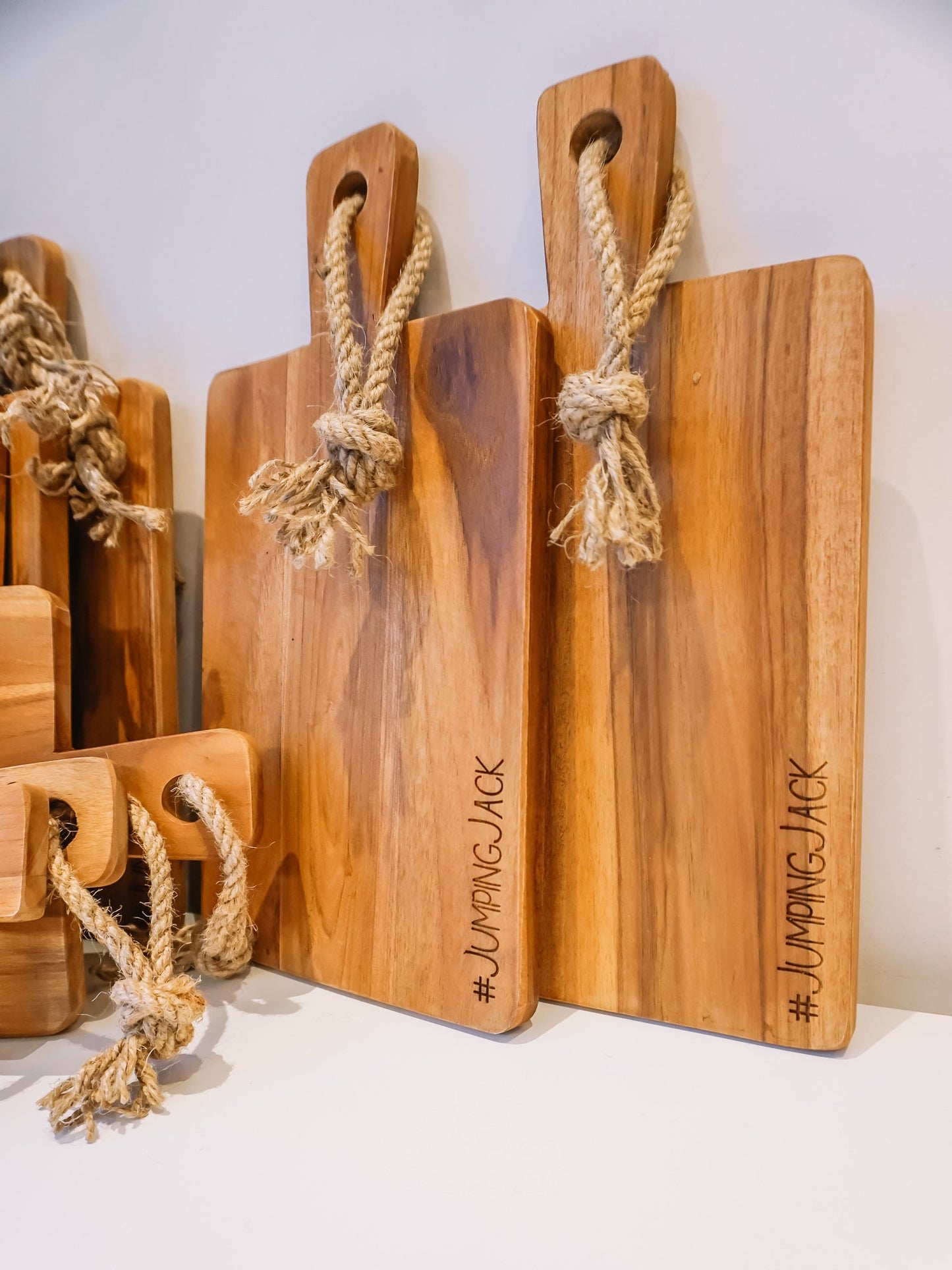 Gegraveerde tapasplank teak hout
