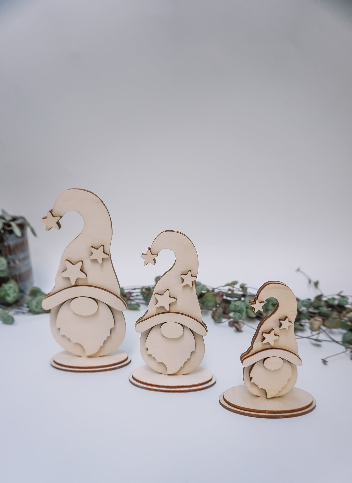 Houten gnome familie
