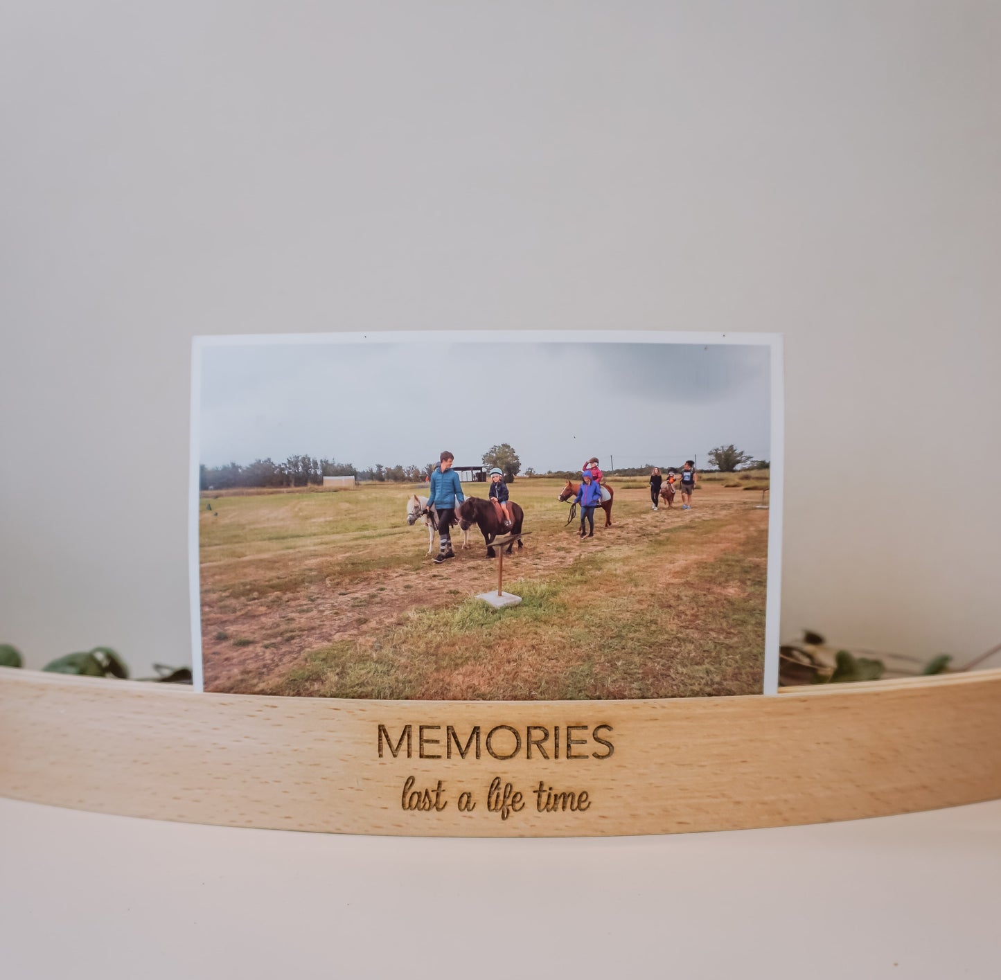 Houten herinneringenhouder