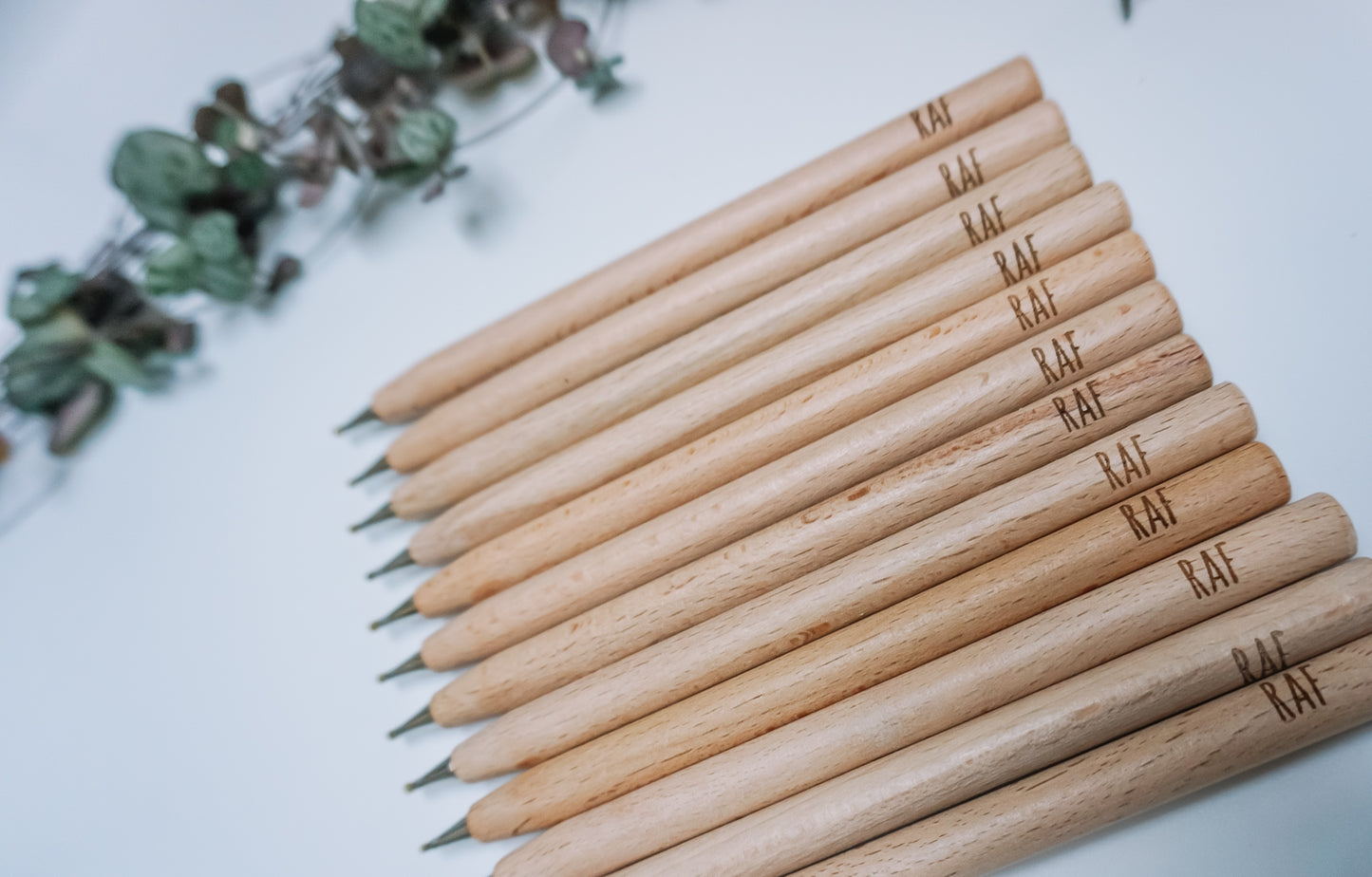 Gegraveerde houten balpen