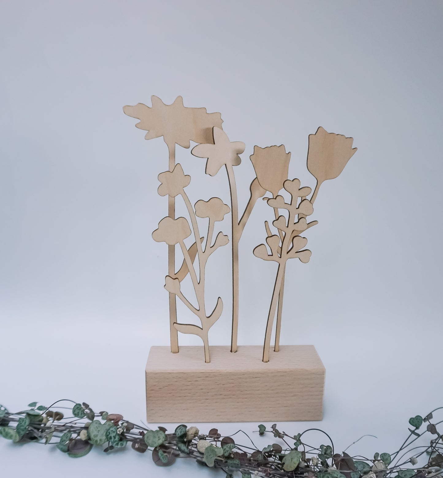 Boeket houten bloemen