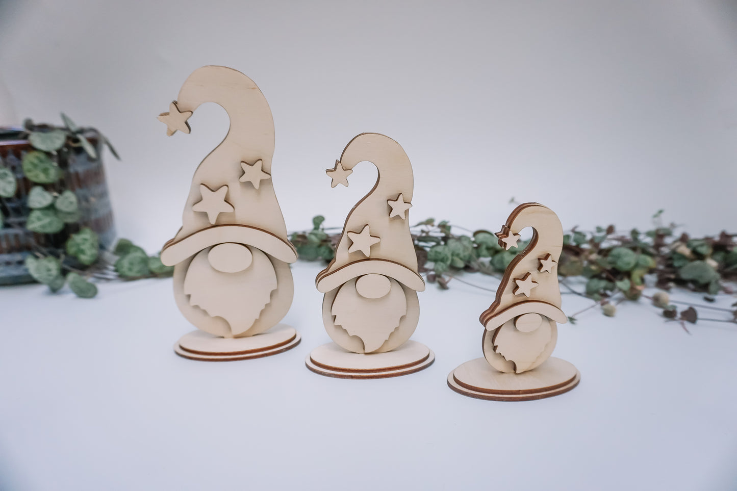 Houten gnome familie