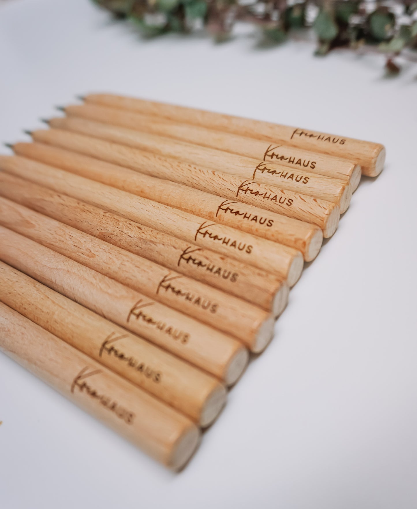 Gegraveerde houten balpen