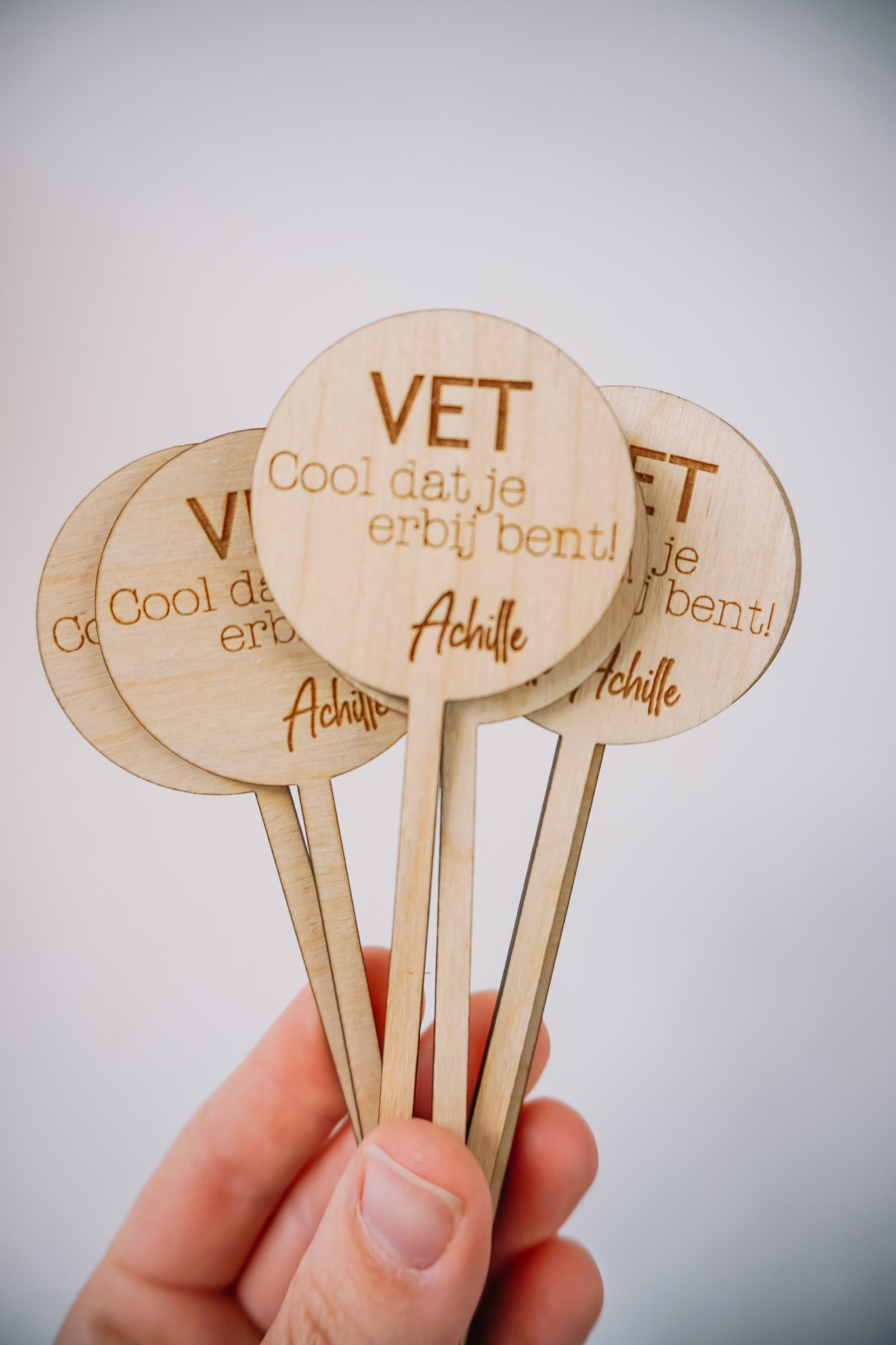 Houten plantenprikker