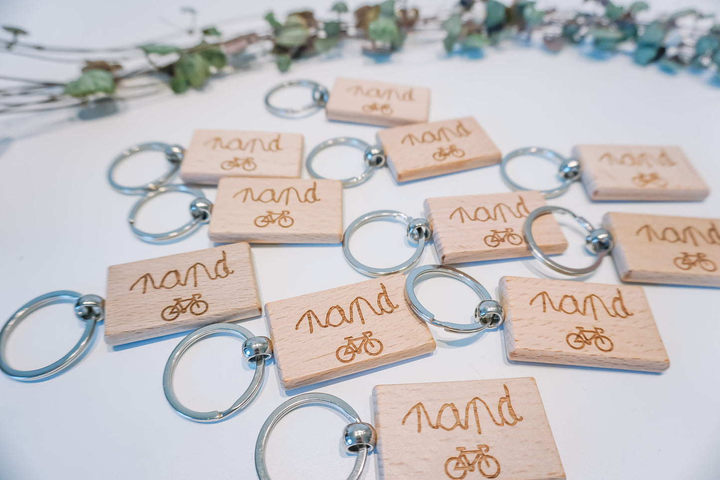 Houten sleutelhanger