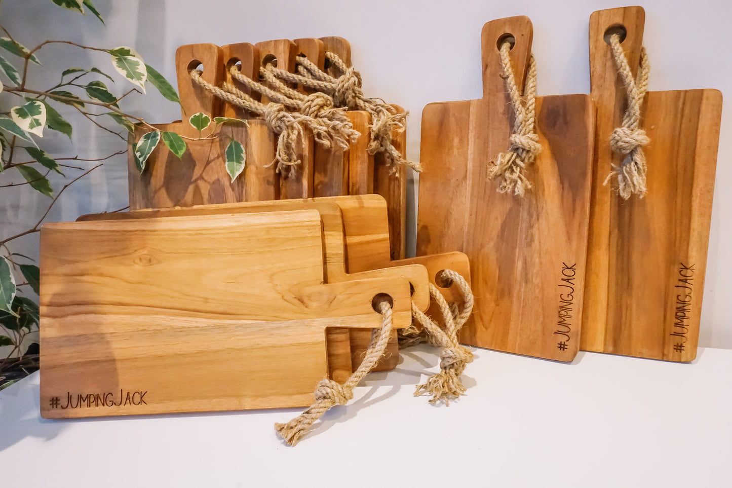 Gegraveerde tapasplank teak hout