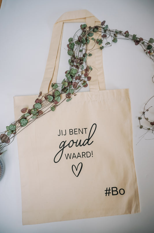 Totebag jij bent goud waard