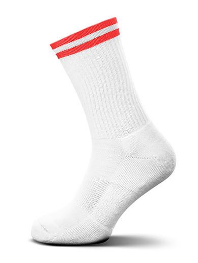 Geborduurde sportkousen met kleurband