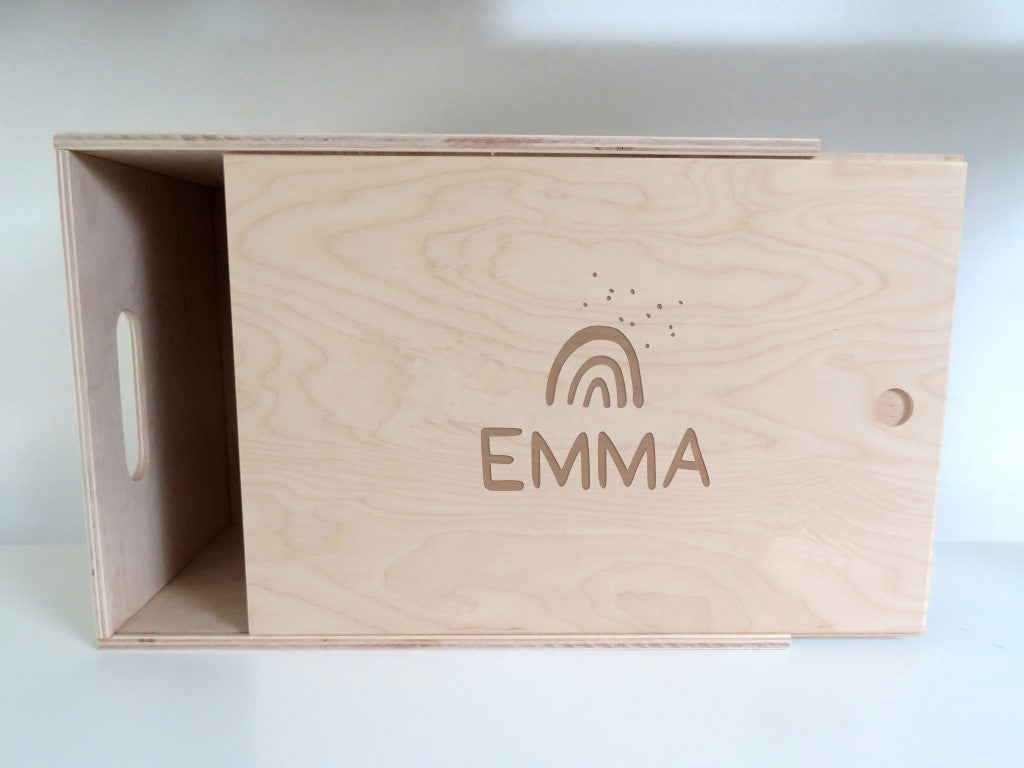 Houten herinneringskist - regenboog