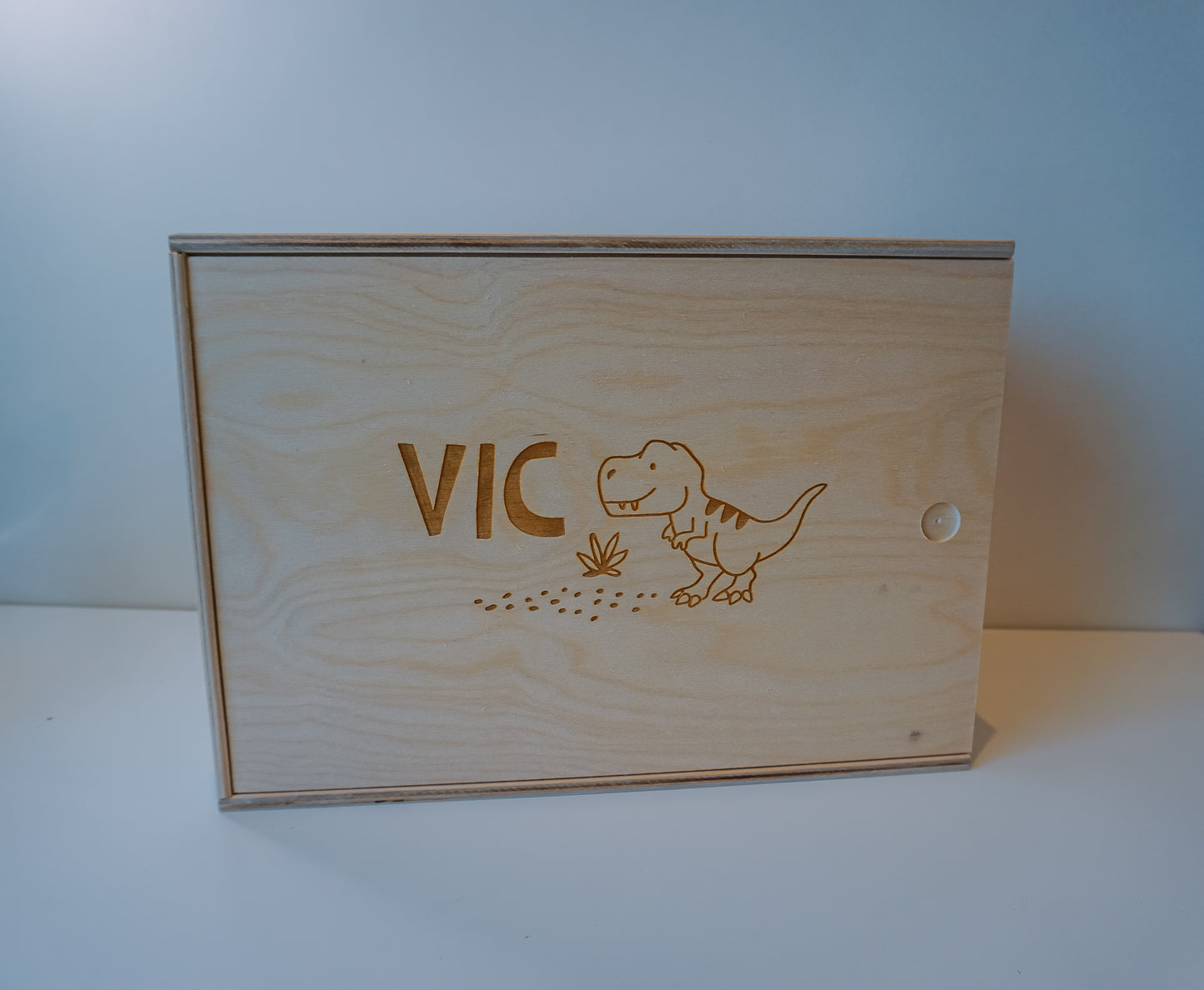 Houten herinneringskist - dino