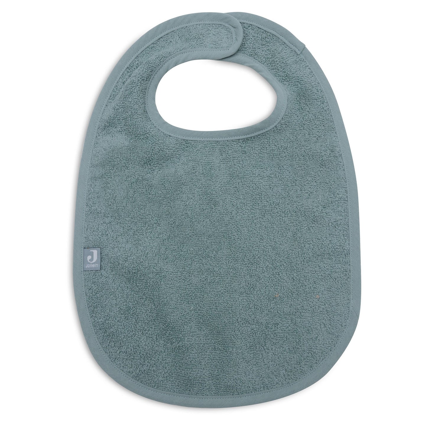 Slab badstof in sea green van Jollein, zachte baby slab met waterafstotende laag voor tijdens het eten of bij kwijlen.