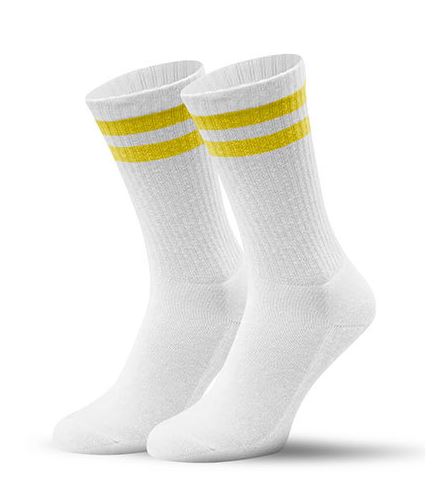 Geborduurde sportkousen met kleurband