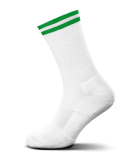 Geborduurde sportkousen met kleurband