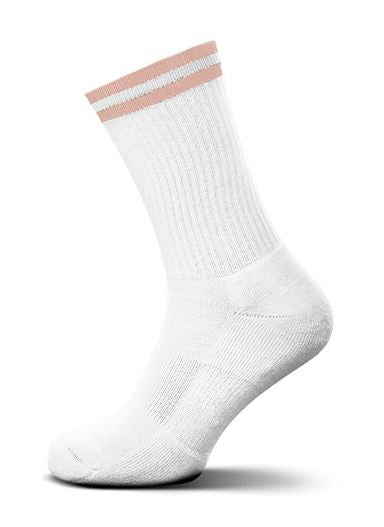 Geborduurde sportkousen met kleurband