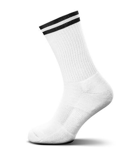 Geborduurde sportkousen met kleurband