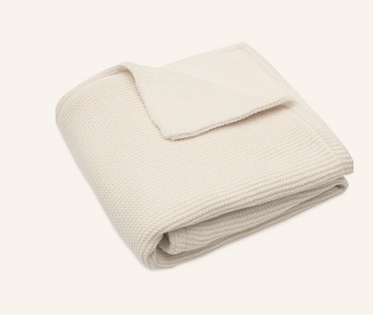 Deken wieg basic knit met fleece- winter
