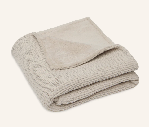 Deken wieg basic knit met fleece- winter