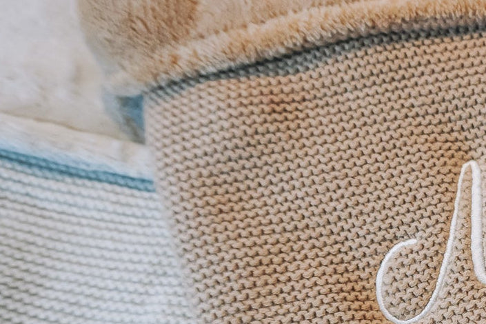 Geborduurd babydeken met naam voor geboorte