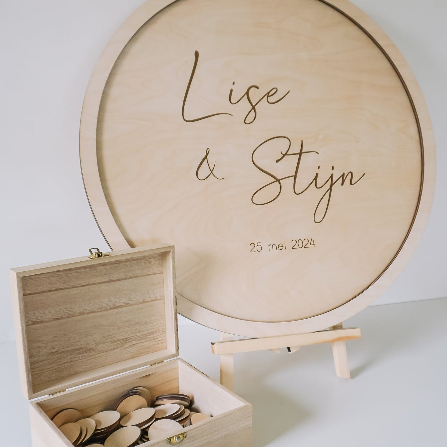 Gegraveerd gastenboek voor trouw