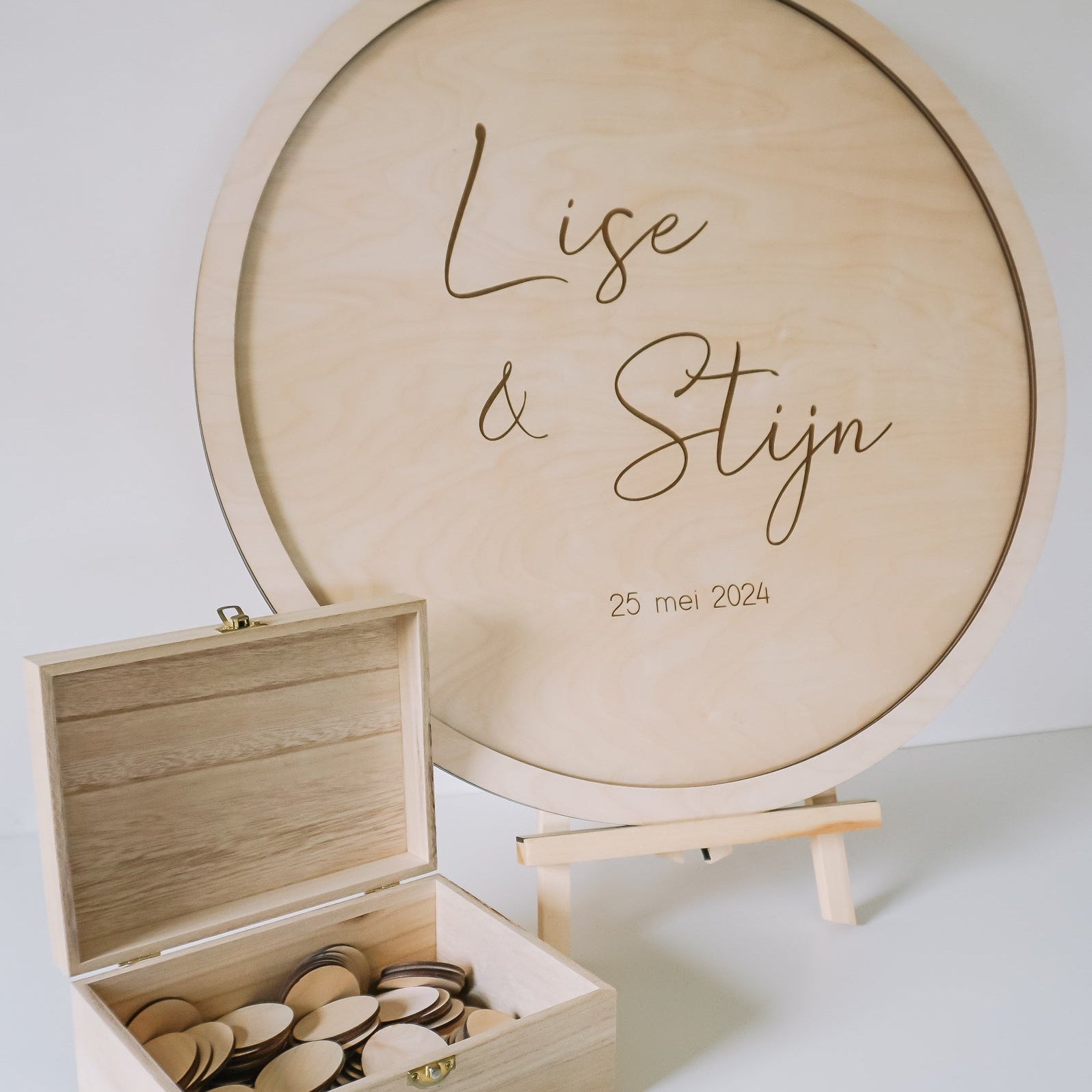 Gegraveerd gastenboek voor trouw