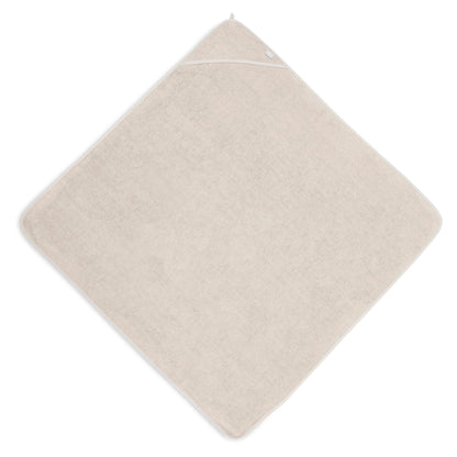 Badcape badstof 100x100 cm in nougat van Jollein, zachte badcape voor baby die geborduurd kan worden met naam en leuk is als geboortegeschenk.