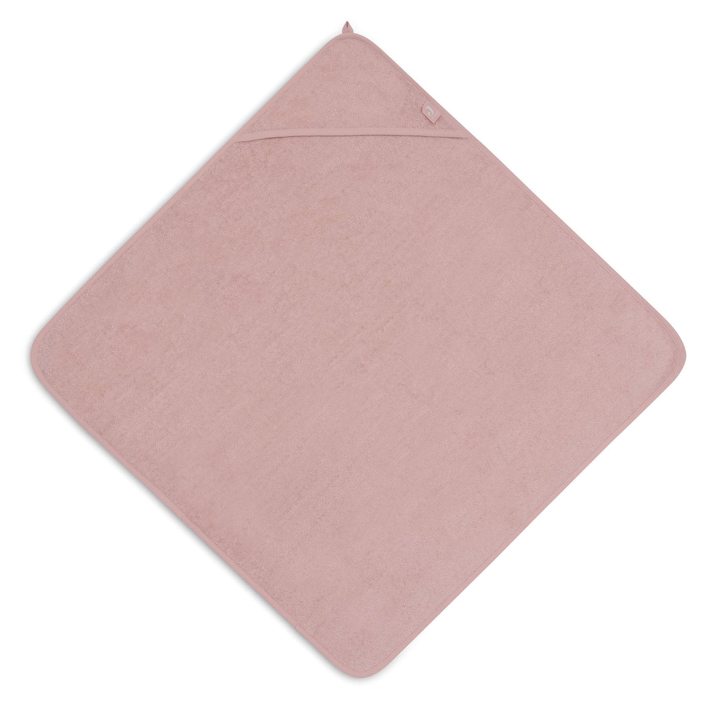 Badcape badstof 100x100 cm in wild rose van Jollein, zachte badcape voor baby die geborduurd kan worden met naam en leuk is als geboortegeschenk.