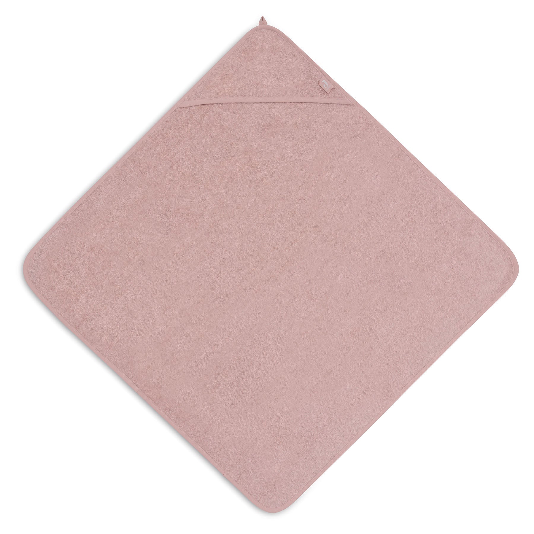 Badcape badstof 100x100 cm in wild rose van Jollein, zachte badcape voor baby die geborduurd kan worden met naam en leuk is als geboortegeschenk.
