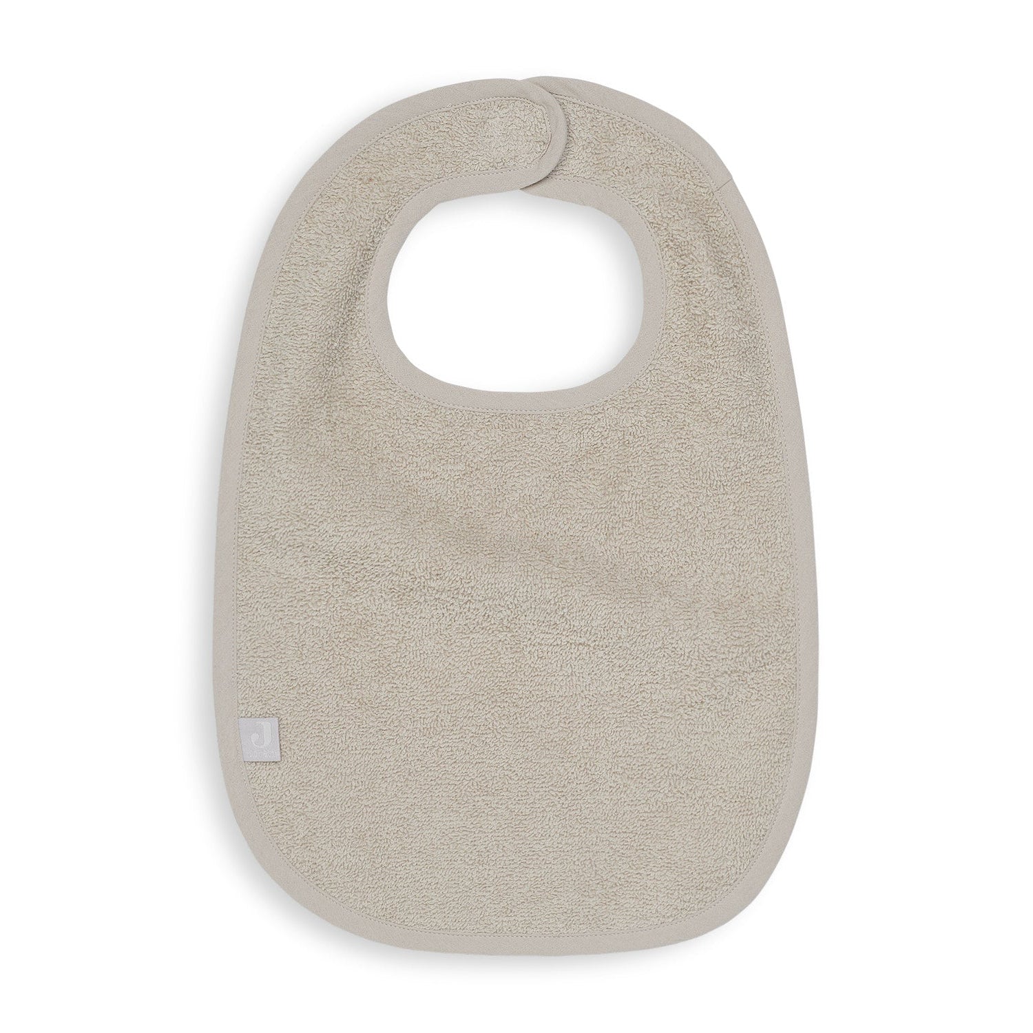 Slab badstof in nougat van Jollein, zachte baby slab met waterafstotende laag voor tijdens het eten of bij kwijlen.