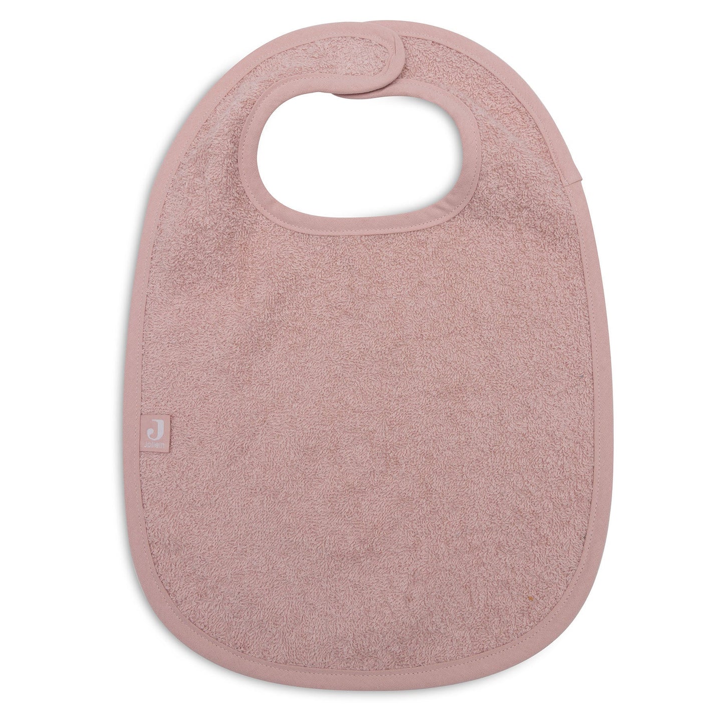 Slab badstof in wild rose van Jollein, zachte baby slab met waterafstotende laag voor tijdens het eten of bij kwijlen.